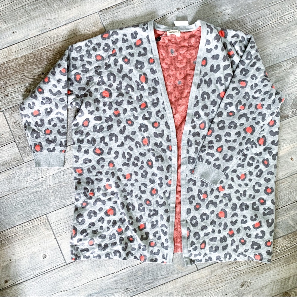 NWT MODCLOTH Grey Cheetah Cardigan